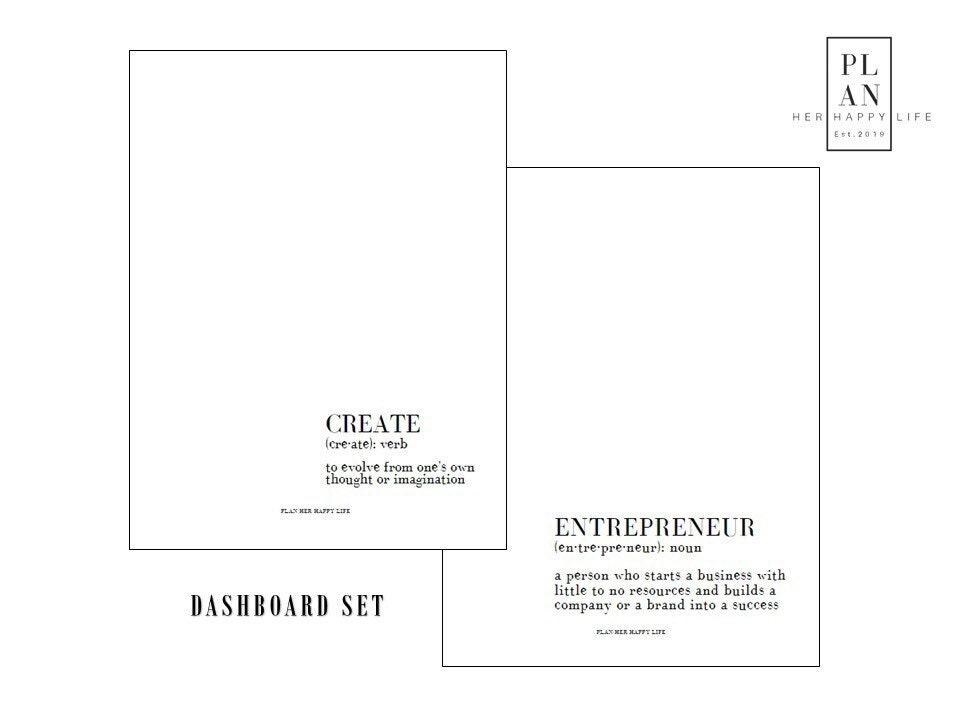 Planner Dashboards, A5 Planner, Personal Planner, Planner Inserts