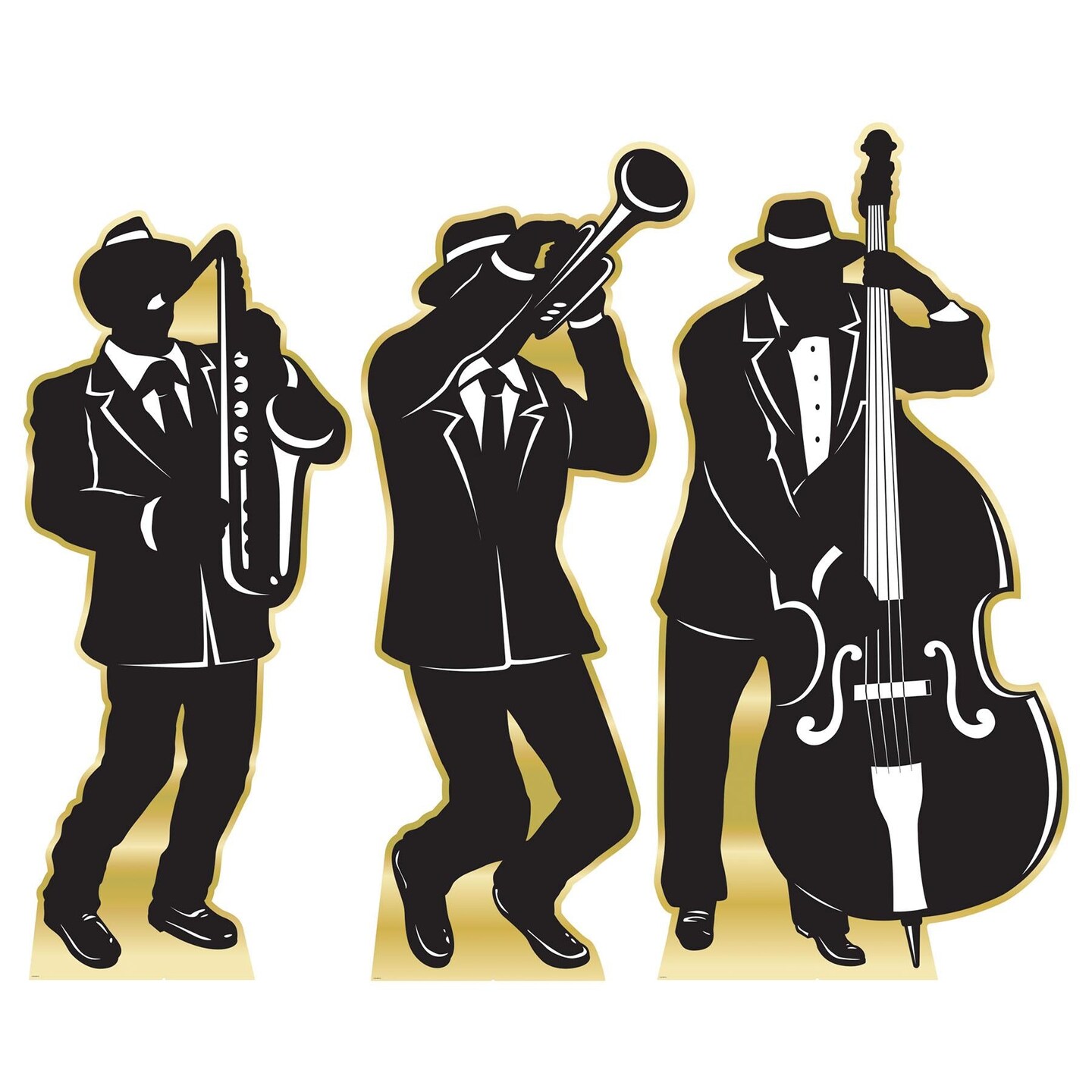 Beistle Bulk Roaring 20 s Jazz Band 3 Piece Silohuette Party Stand Up 