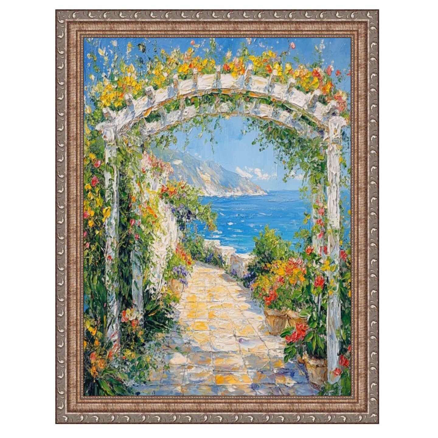 Aged Antique Silver With Bead Picture Picture Frame-D6661 12x12 Picture Frame