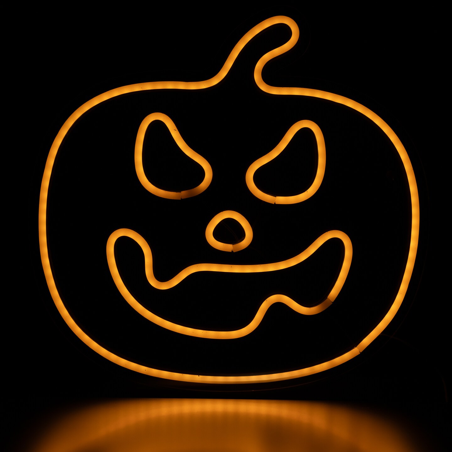 Northlight LED Jack-O-Lantern Neon Lighted Halloween Window Decoration - 15&#x22; - Orange