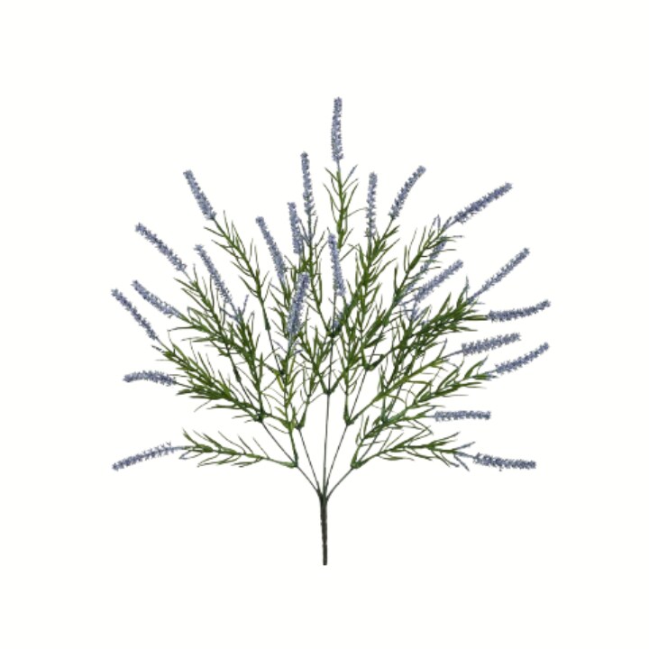 14.5" Faux Lavender Bush – Rustic Artificial Herb Stem for Wreaths, Bouquets & Home Decor-FBL355-LV