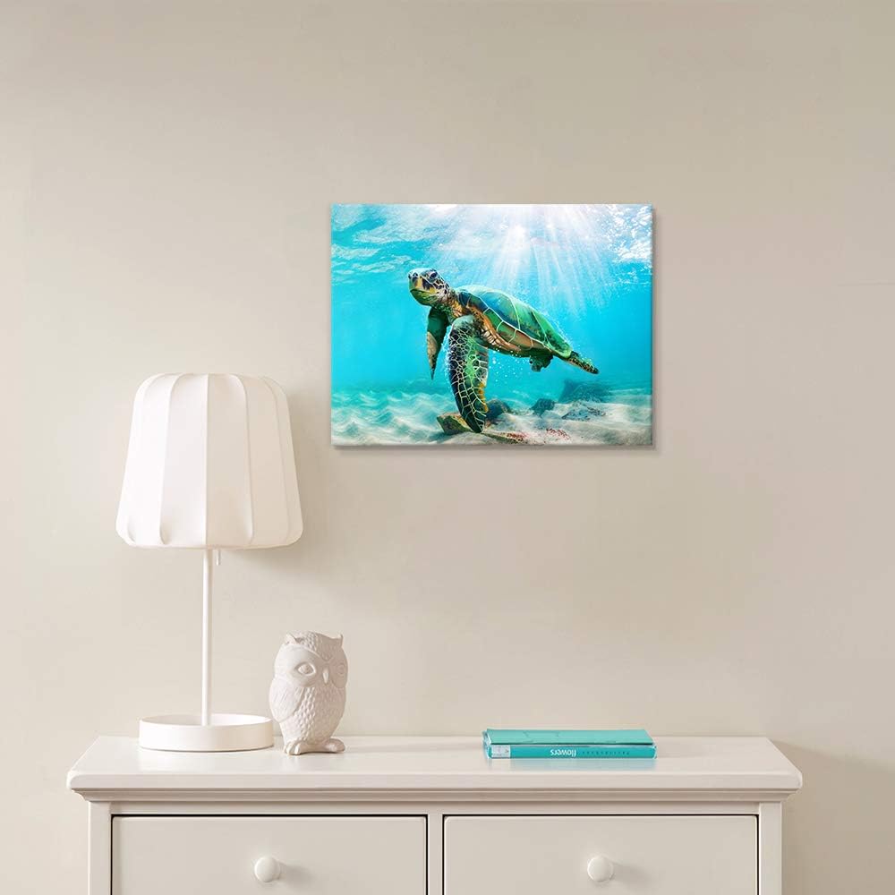 Summer Green Sea Turtle Wall Decor Tropical