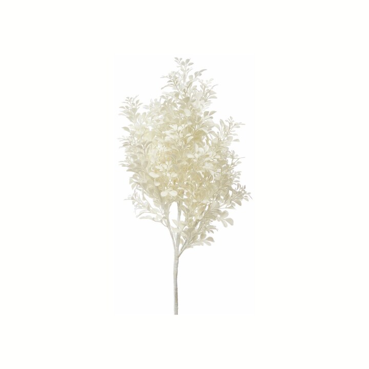 18.5&#x22; Artificial White Boxwood Bush &#x2013; Faux White Filler Stem for Wreaths, Bouquets, Wedding Florals &#x26; Home Decor-PSB710-WH
