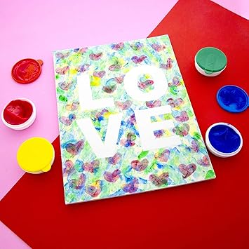Non-Toxic Finger Paint Set for Kids – Round Paint Pots Assorted Colors (4pcs) | Washable Classroom & Toddler Art Supplies Ages 3+