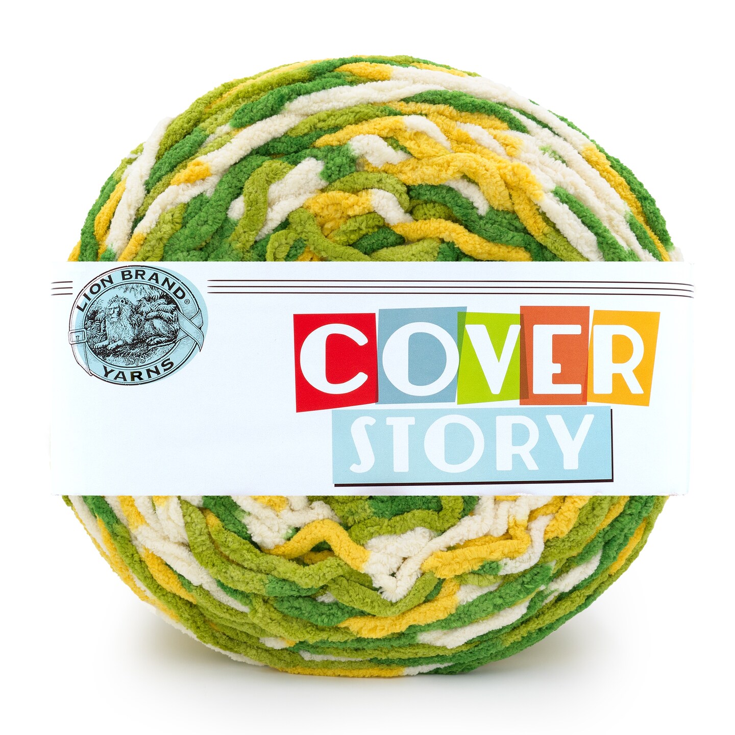 Lion Brand Yarn Cover Story Lucky Clover Super Bulky Polyester Multicolor Yarn 1 Cake