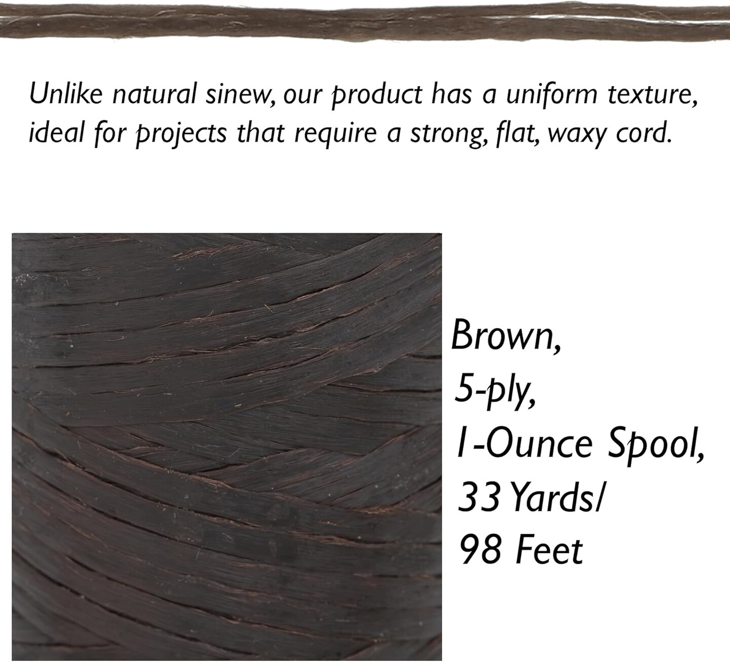 The Beadsmith Artificial Sinew Waxed Thread – Flat Polyester Craft String