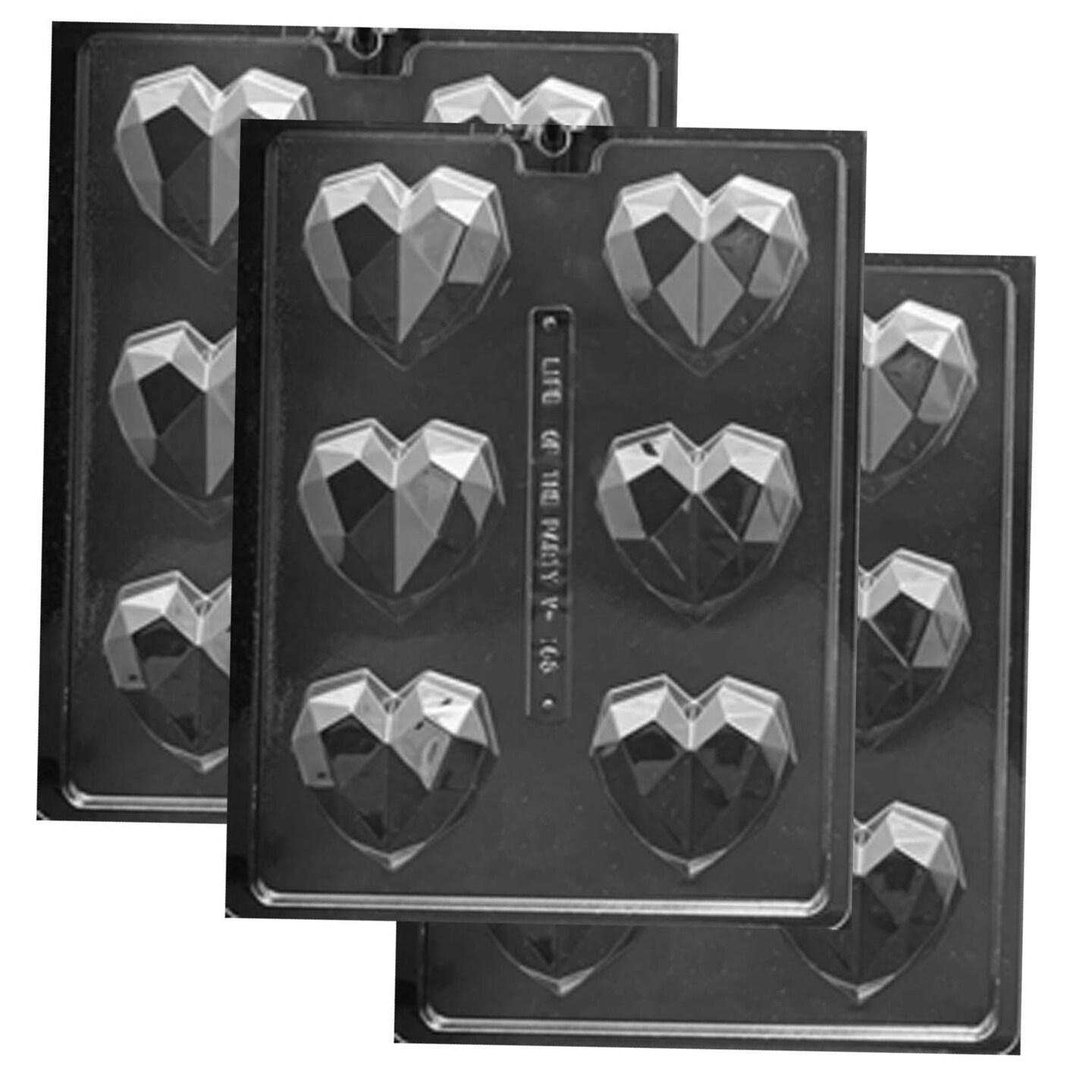 Geometric Heart for Cocoa Bombs Chocolate Mold