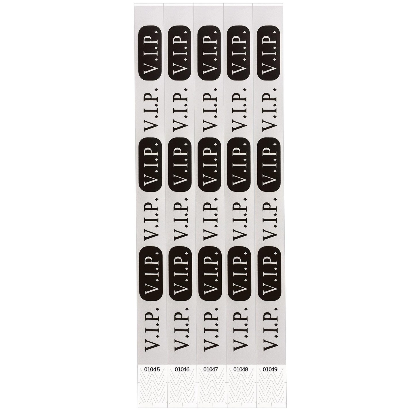 600 Pack Beistle Silver V.I.P. Party Wristbands