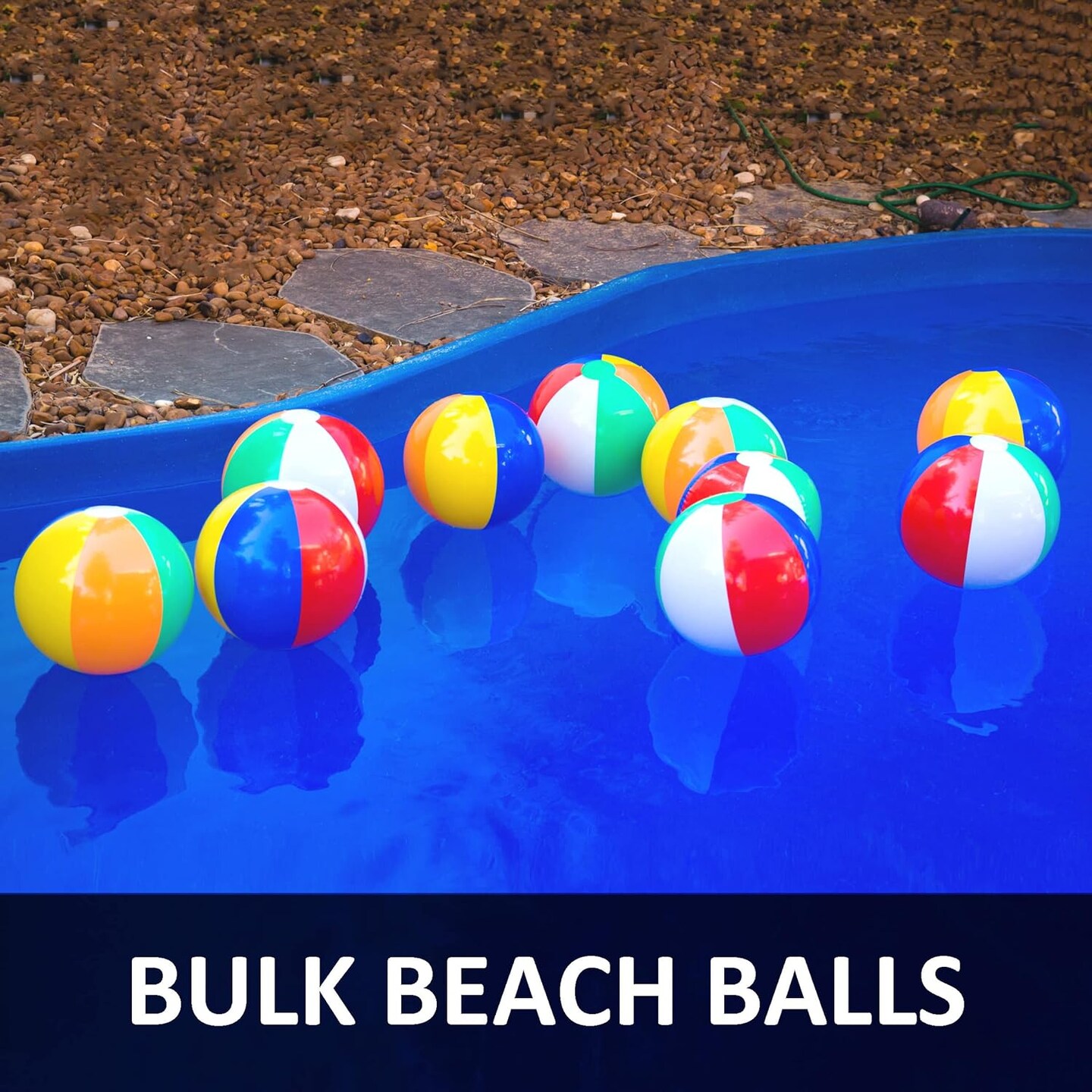 4E&#x27;s Novelty 24 Pack Inflatable Beach Balls &#x2013; 16&#x22;&#x22; Classic Rainbow Pool Balls for Swimming Pool