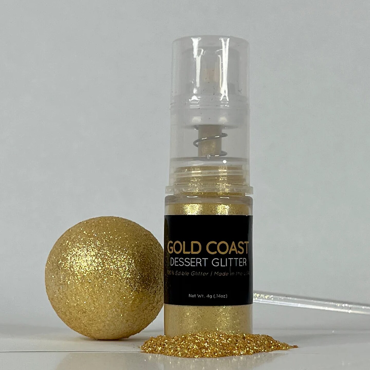 4g Gold Coast Edible Glitter Dust Pump for Cake Decorating