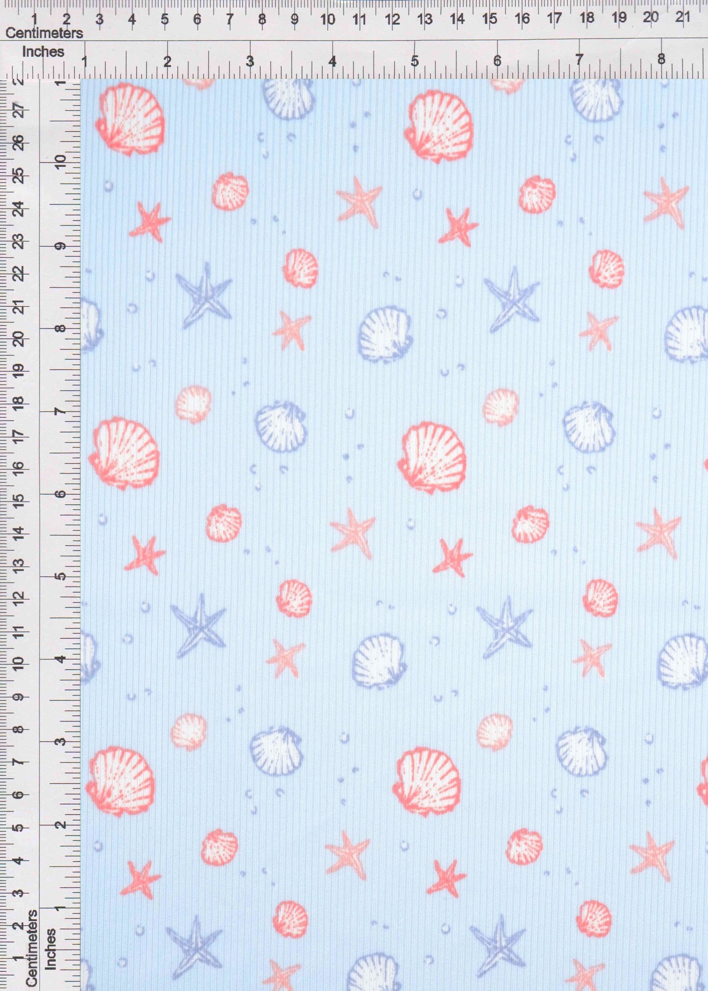 1 Yard Cotton Feel 2x2 Rib Knit Fabric Under the Sea Print 58/59 inches