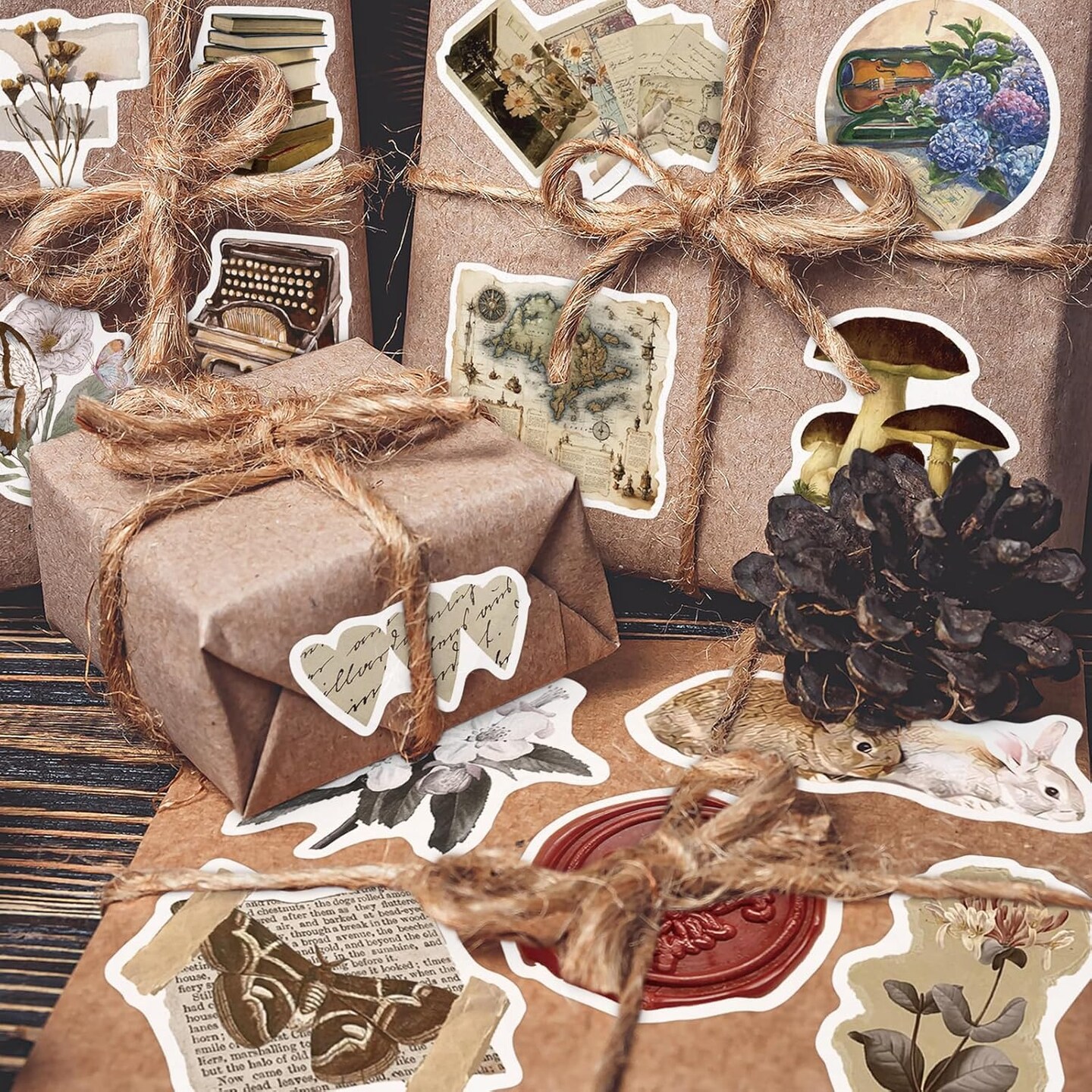 400 PCS - Vintage Retro Stickers