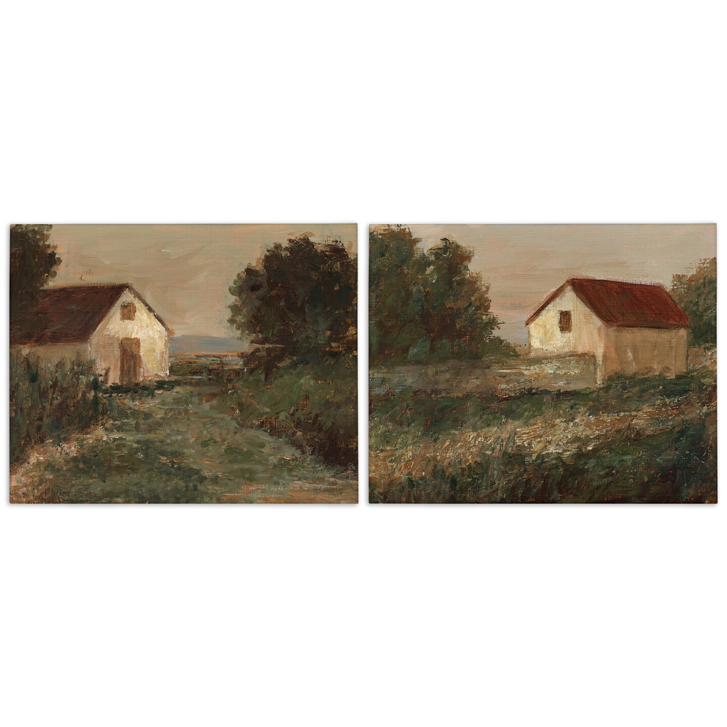 Stupell Industries Traditional Country Farmland 2pc Canvas Wall Art Set Design by Ethan Harper