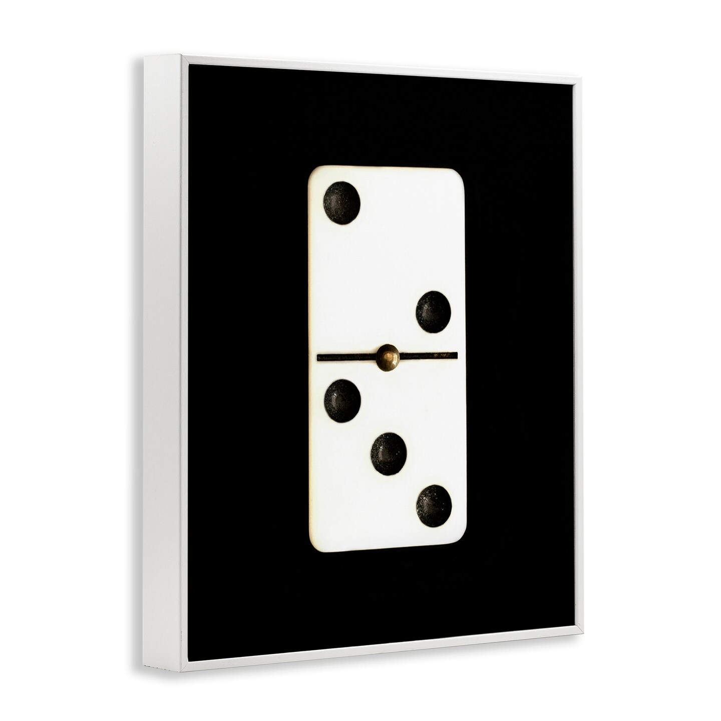 Stupell Industries White Domino on Black Framed Giclee Wall Art Design by Graffi*tee Studios