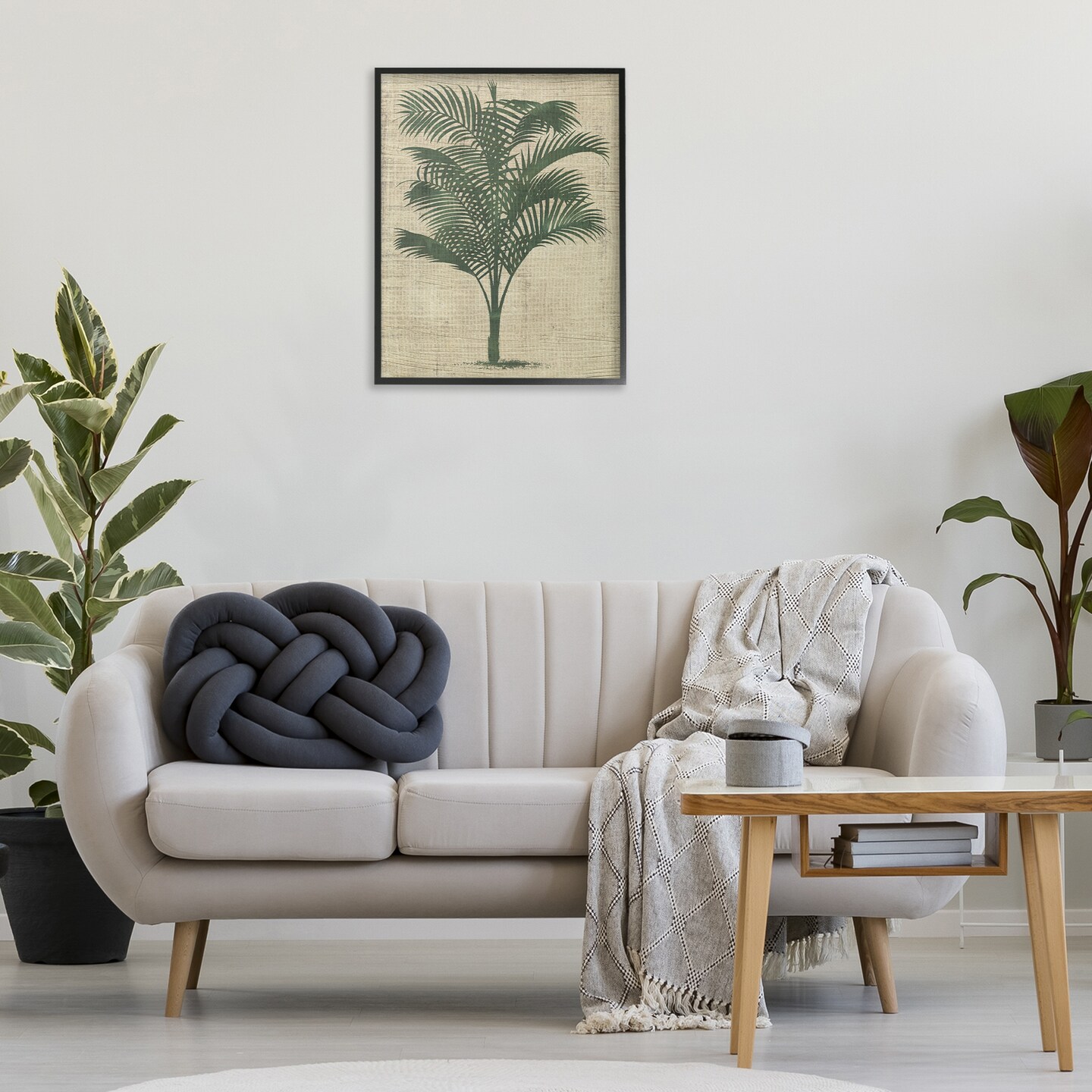 Stupell Industries Vintage Palm Plant Framed Giclee Wall Art Design by June Erica Vess