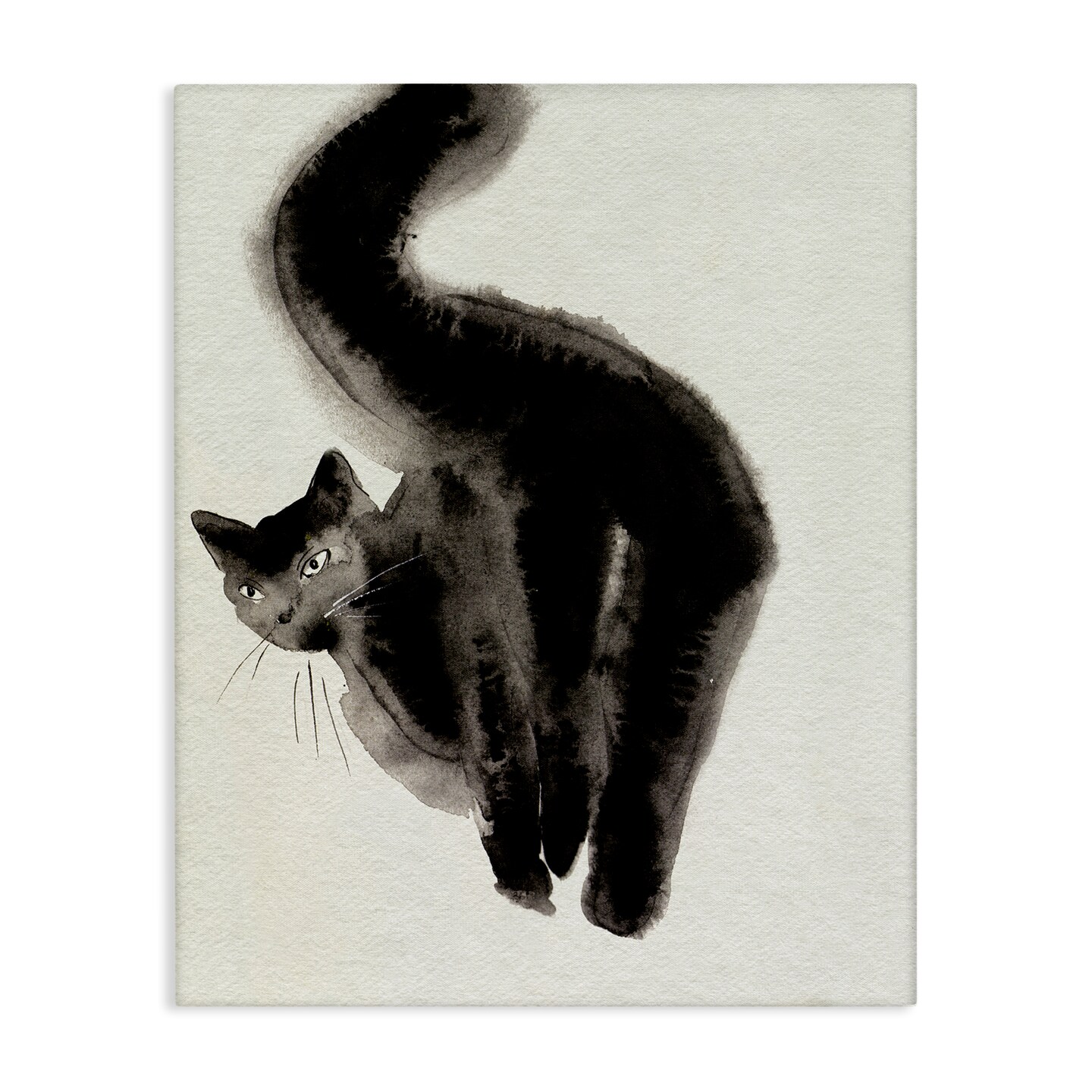 Stupell Industries Fun Black Cat Behind Canvas Wall Art Design by Melissa Wang 