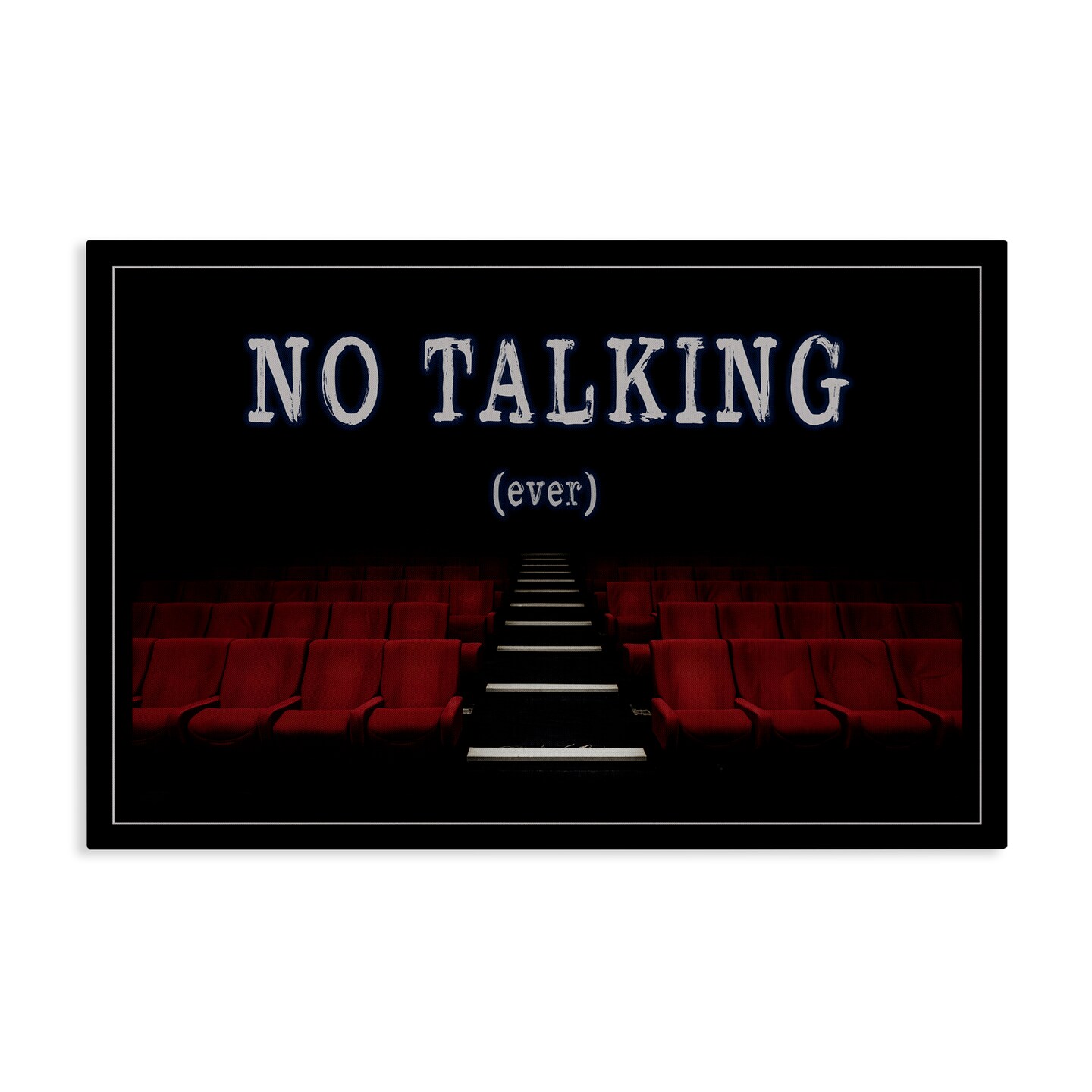 Stupell Industries No Talking Move Theater Canvas Wall Art Design by Graffi*tee Studios