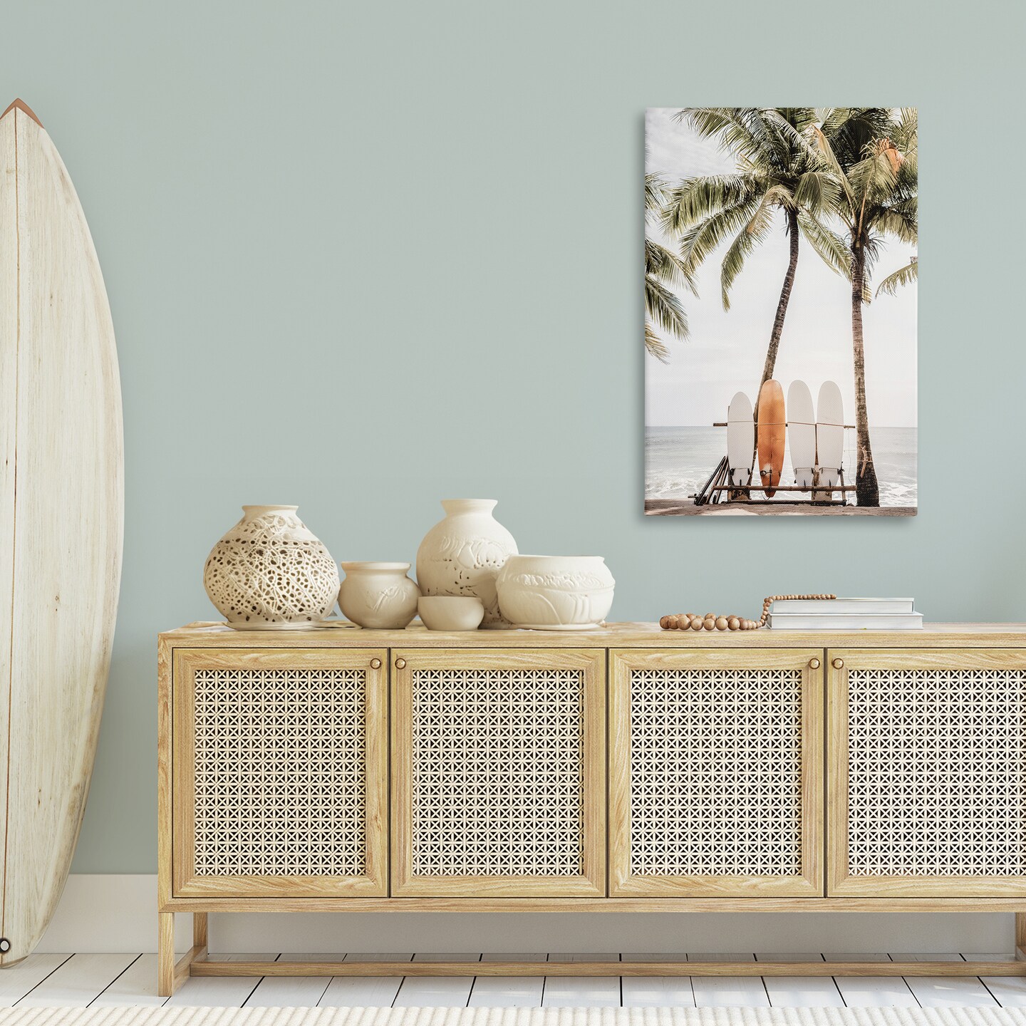 Stupell Industries Hawaii Surfboards View Canvas Wall Art Design by Sisi and Seb