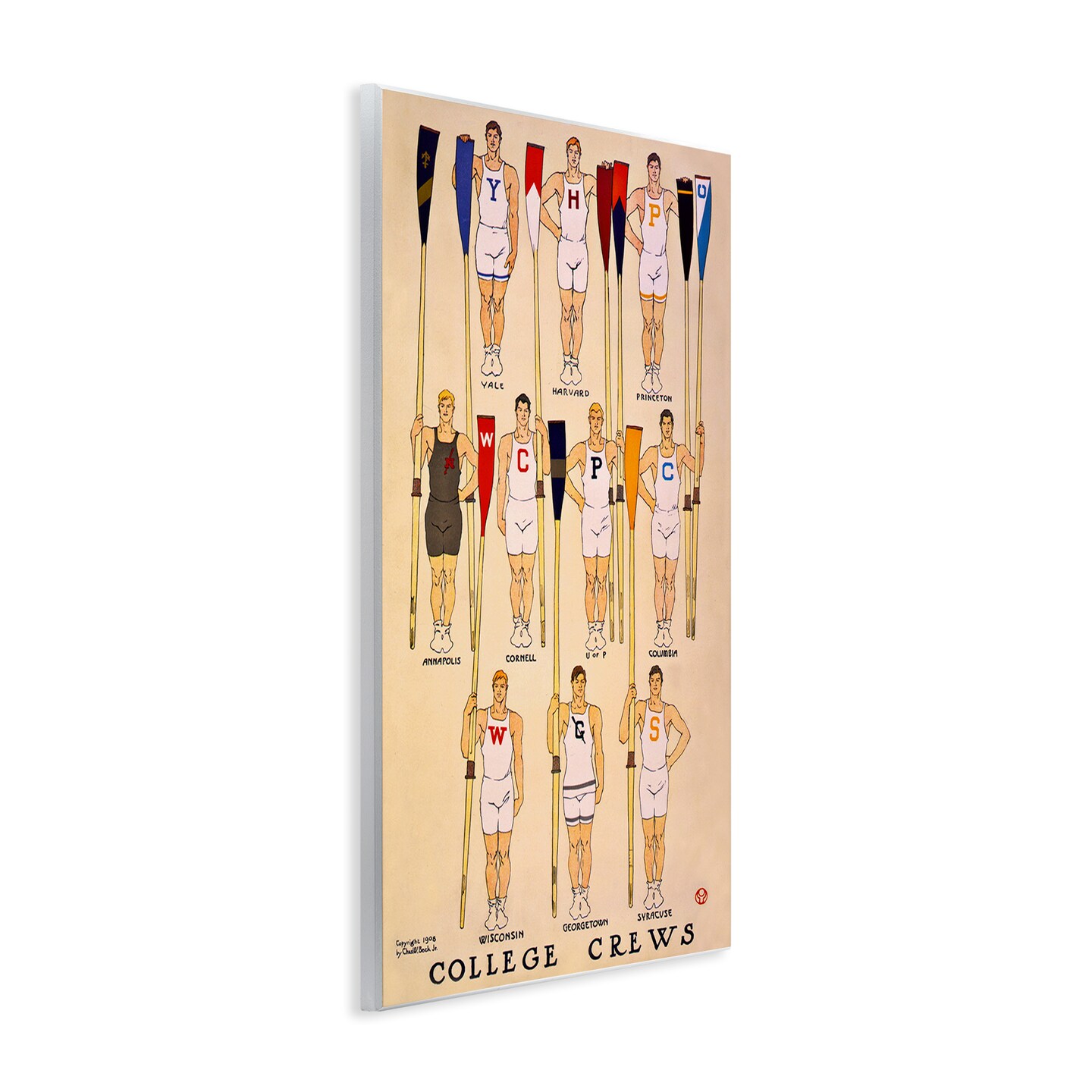 Stupell Industries Vintage College Crews Wall Plaque Art Design by Graffi*tee Studios