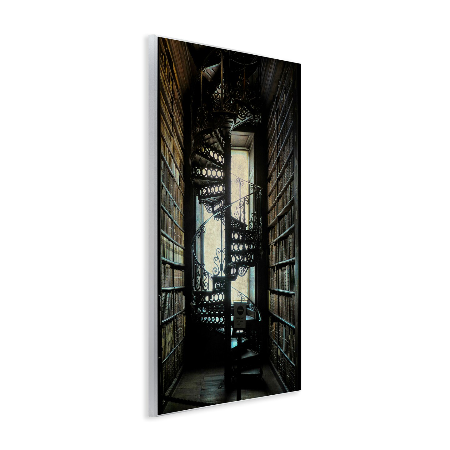 Stupell Industries Vintage Library Spiral Stairs Wall Plaque Art Design by Graffi*tee Studios