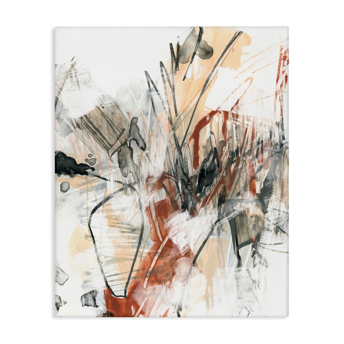 Stupell Industries Terracotta & Grey Abstract Canvas Wall Art Design by June Erica Vess