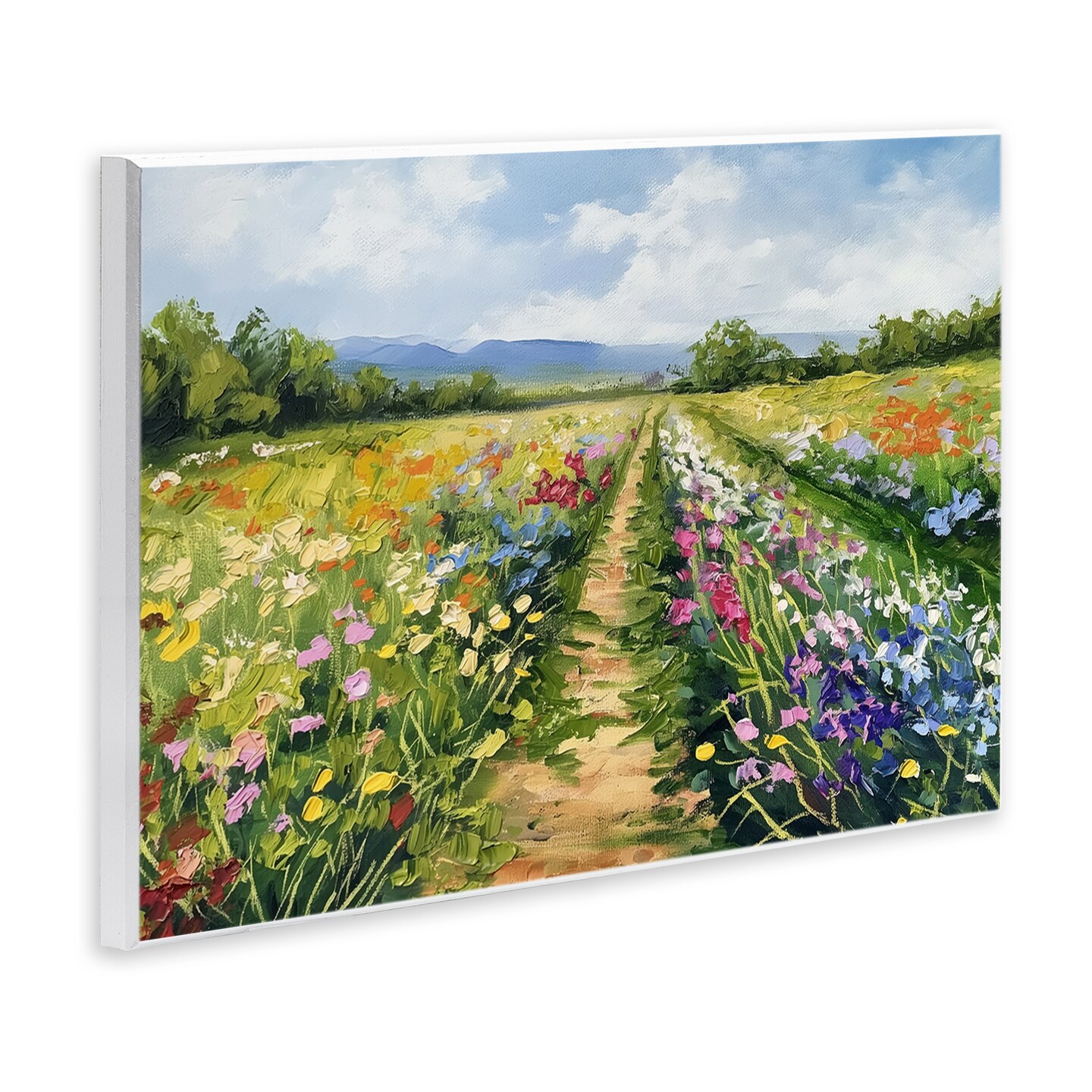 Stupell Industries Bright Hued Wildflower Path Wall Plaque Art Design by LSR Design Studio