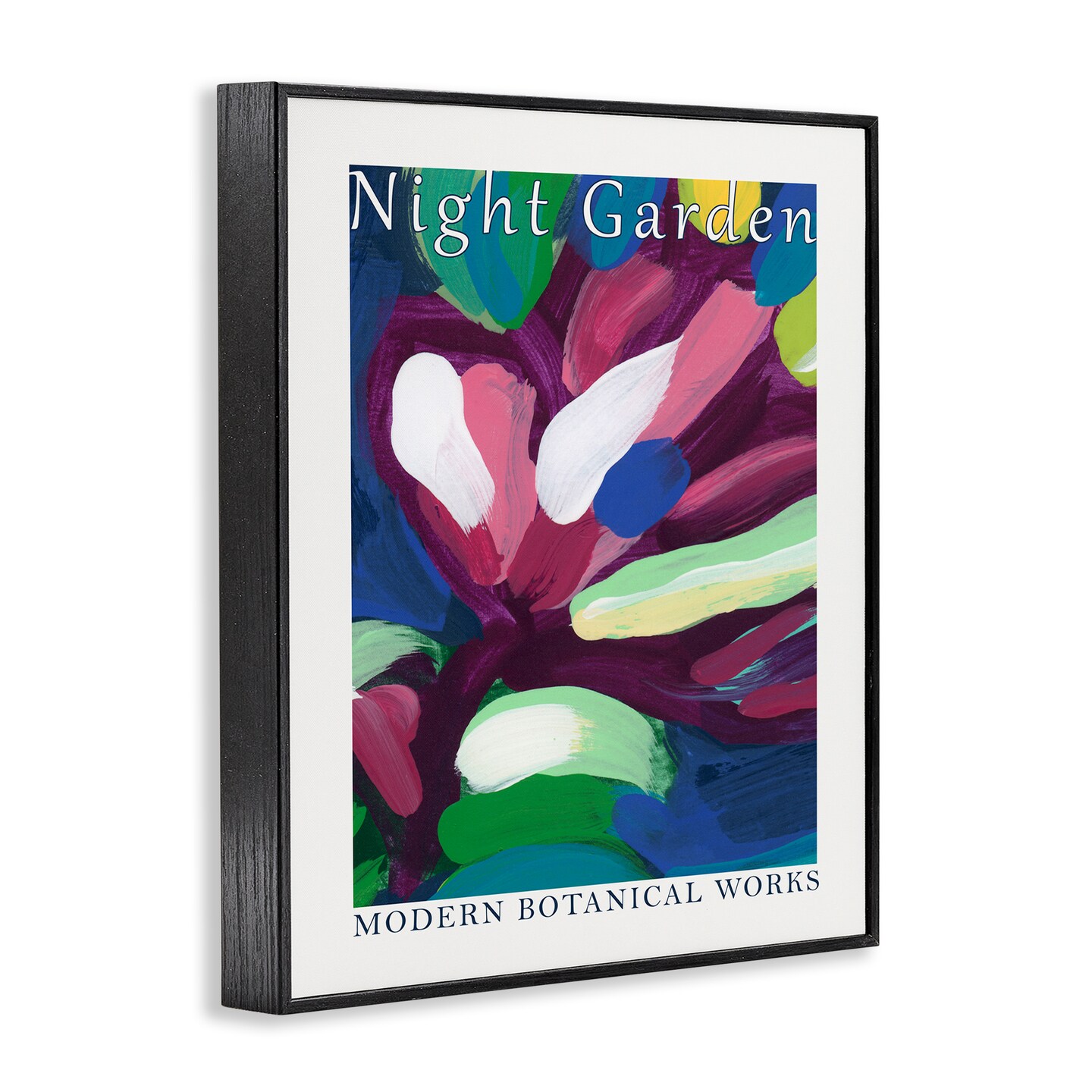 Stupell Industries Night Garden Abstract Framed Giclee Wall Art Design by June Erica Vess
