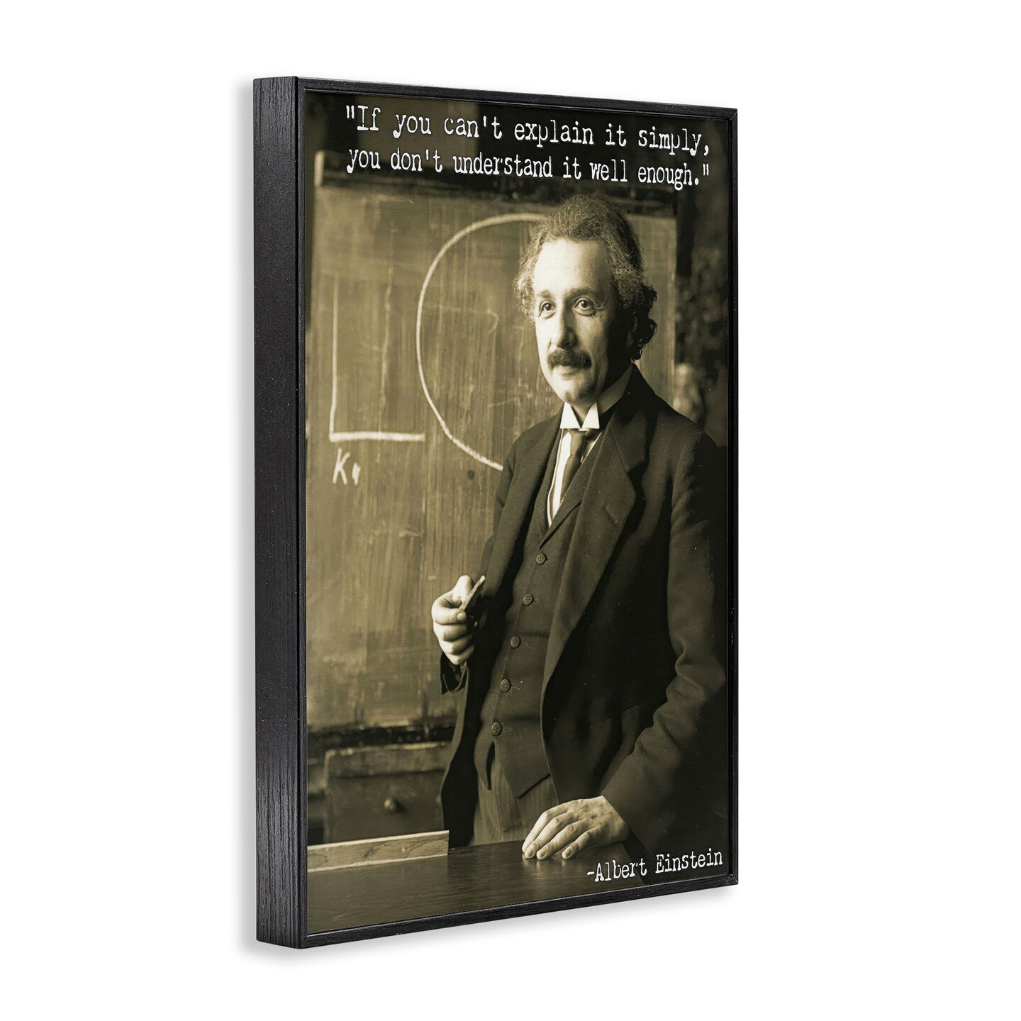 Stupell Industries Inspiring Einstein Quote Framed Giclee Wall Art Design by Graffi*tee Studios