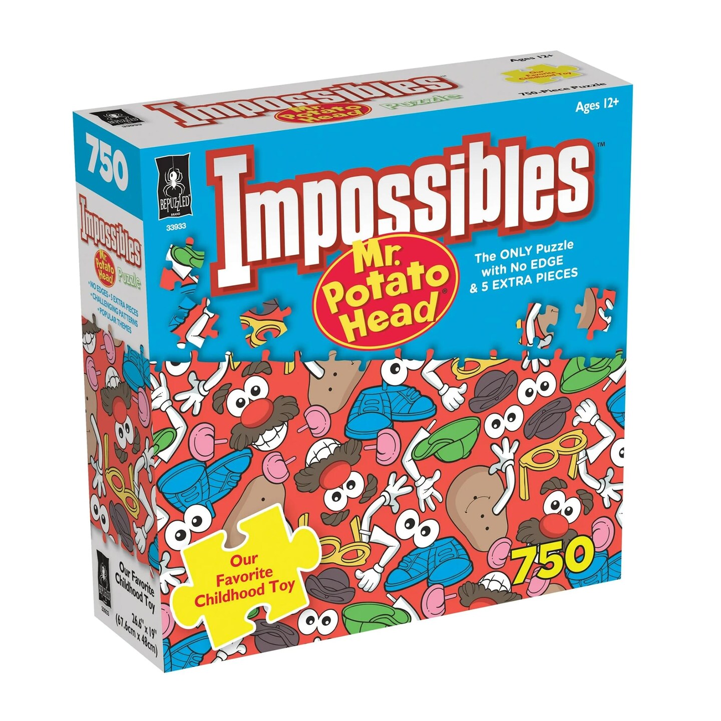 Mr. Potato Head Impossibles 1000 Piece Jigsaw Puzzle | No Edge | 5 Extra Pieces