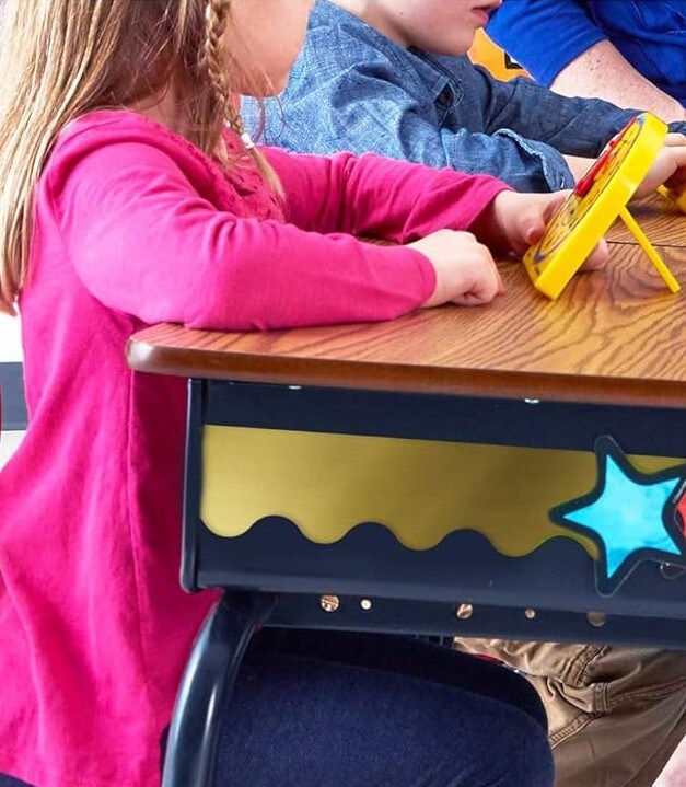 Terrific Trimmers® Metallic Gold Bulletin Board Border – 2¼ in x 32½ ft, Shiny Classroom Trim