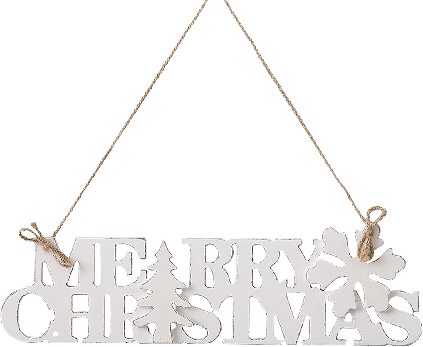 Rustic Merry Christmas Sign for Front Door 16 Inch(Style 1)
