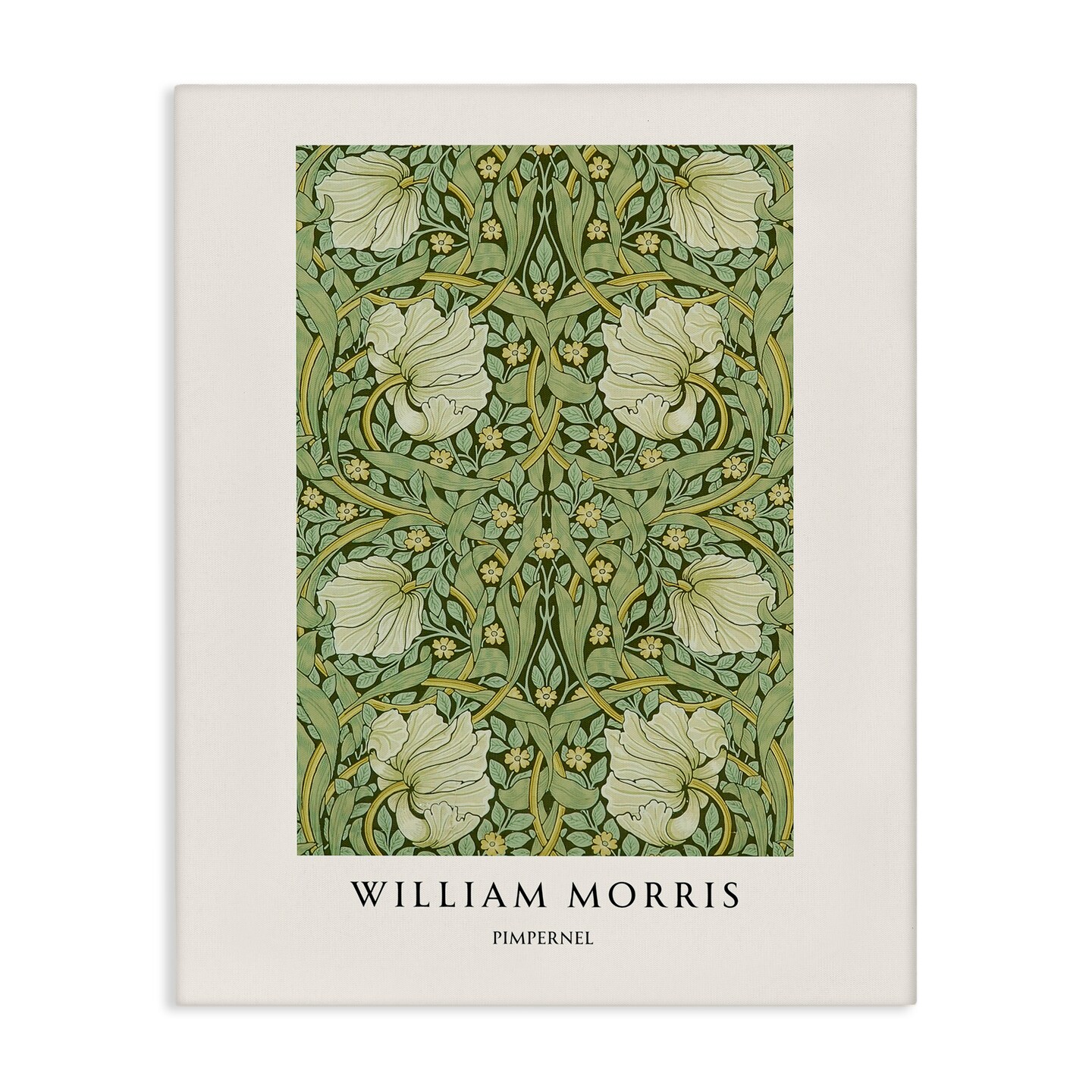 Stupell Industries William Morris Symmetrical Pimpernel Canvas Wall Art, design by Vintage Hustle