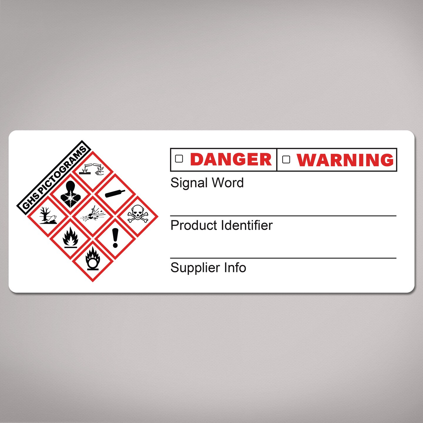 Avery GHS Secondary Container Labels, Waterproof, Chemical Resistant, Preprinted, Handwrite-Only, 1" x 2.5", 240 GHS Labels