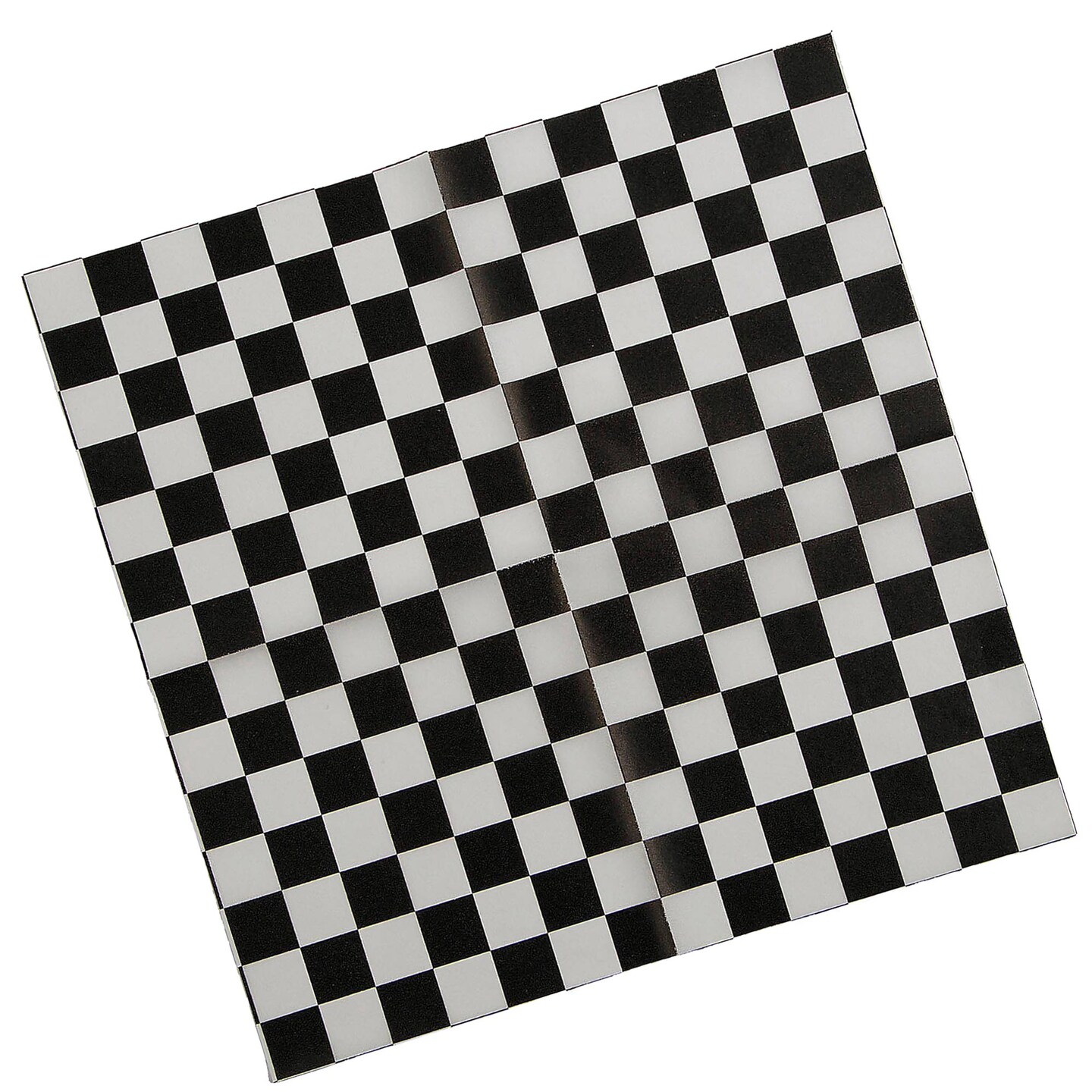 12&#x22; x 12&#x22; Black &#x26; White Checkered Food Basket Liners 12 Pieces