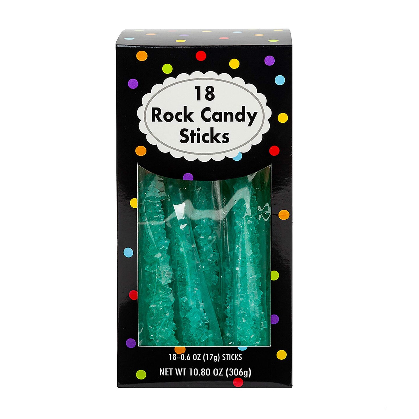 8&#x22; Bright Royal Blue Rock Candy Sticks 10.8 oz