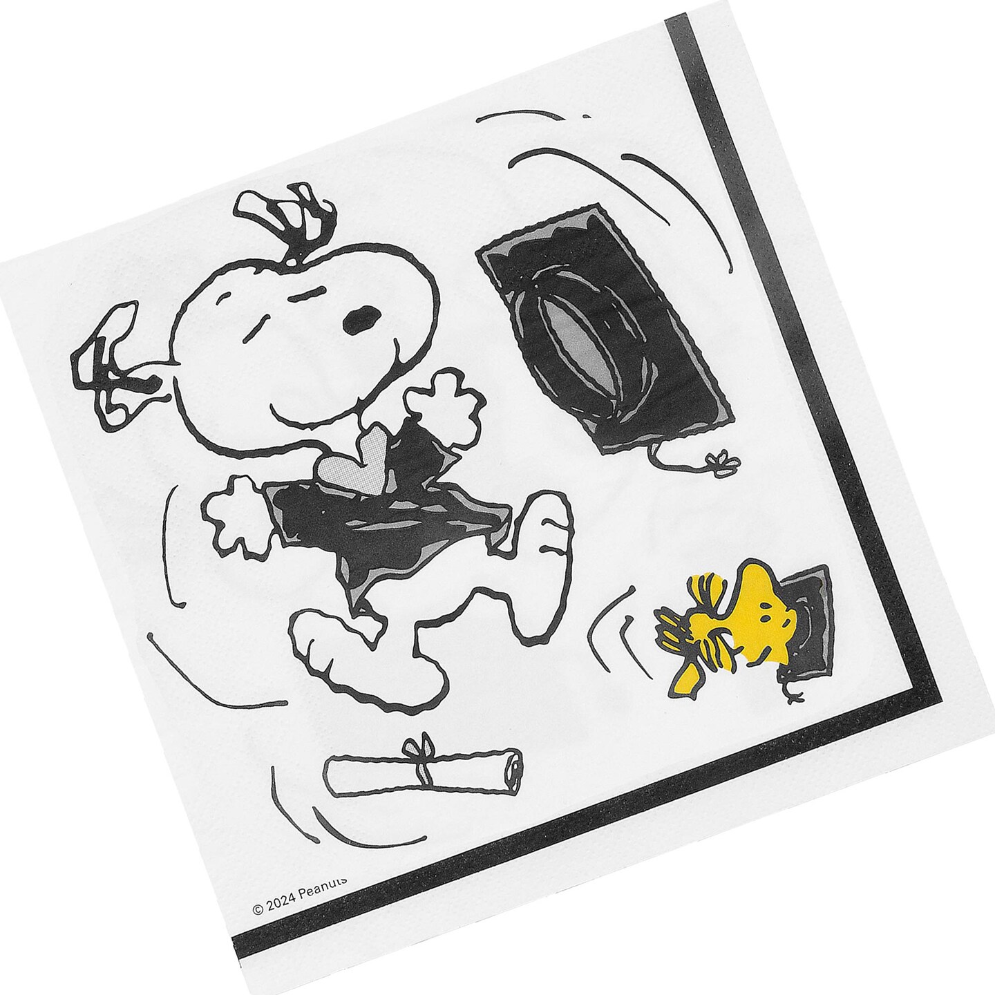 6 1/2&#x22; Peanuts&#xAE; Snoopy Graduate Party Disposable Paper Luncheon Napkins 16 count