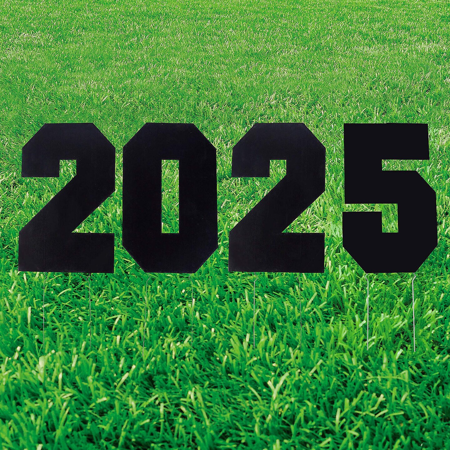 2025 Black Plastic Outdoor Yard Signs 12 1/2&#x22; x 25&#x22; Set of 4