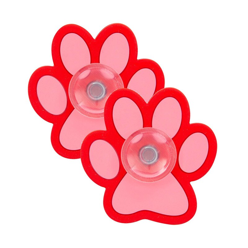 12 Pack 2 1/4&#x22; Bright Red Paw Print Fidget Spinners