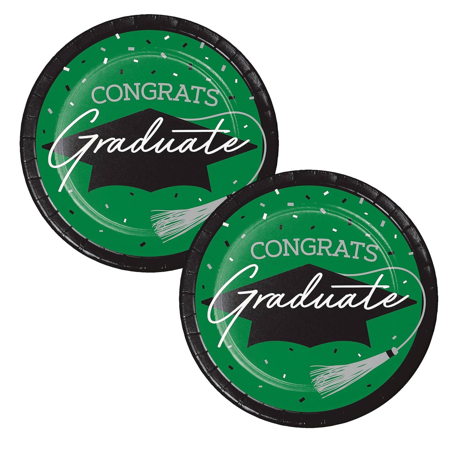Creative Converting School Spirit Green Graduation Dinner Plates 54ct