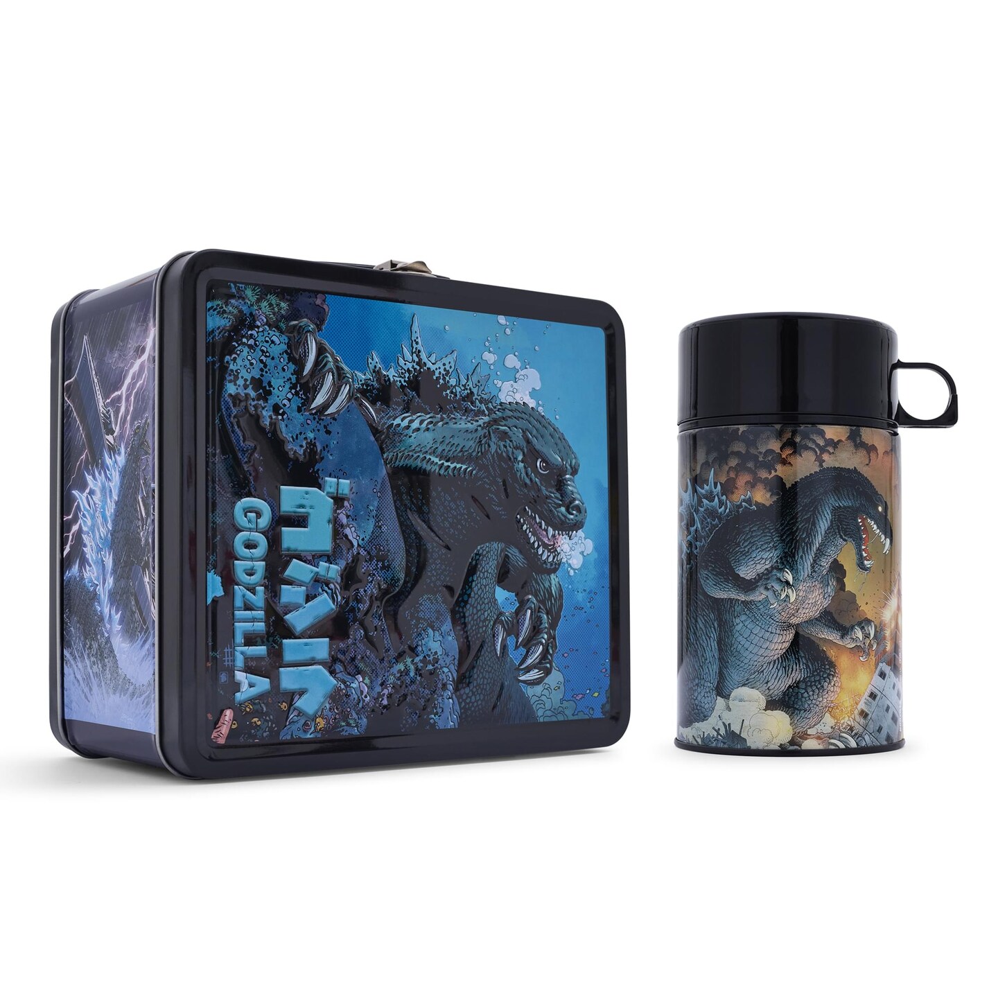 Godzilla Vs. Mechagodzilla Metal Tin Lunchbox With Beverage