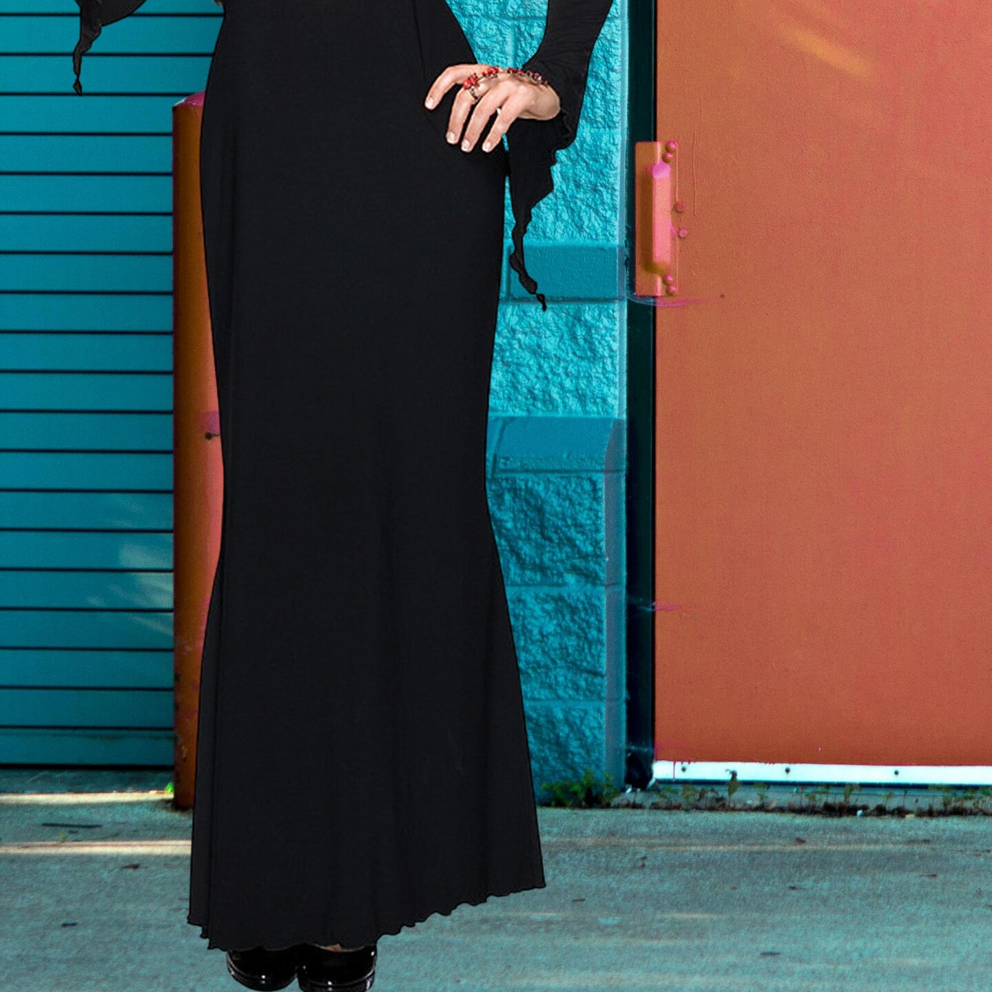 Women&#x27;s Morticia Addams Costume Plus Size Floor Length Dress Addams Family