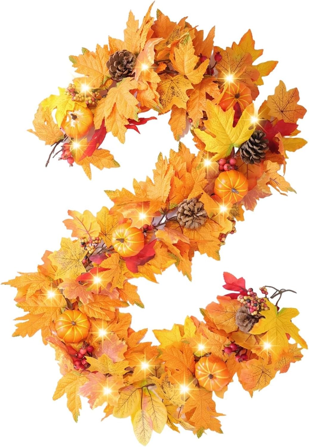 6Ft Fall Garland(Orange&#x26;yellow)&#x9;11.38 x 7.52 x 6.57 inches
