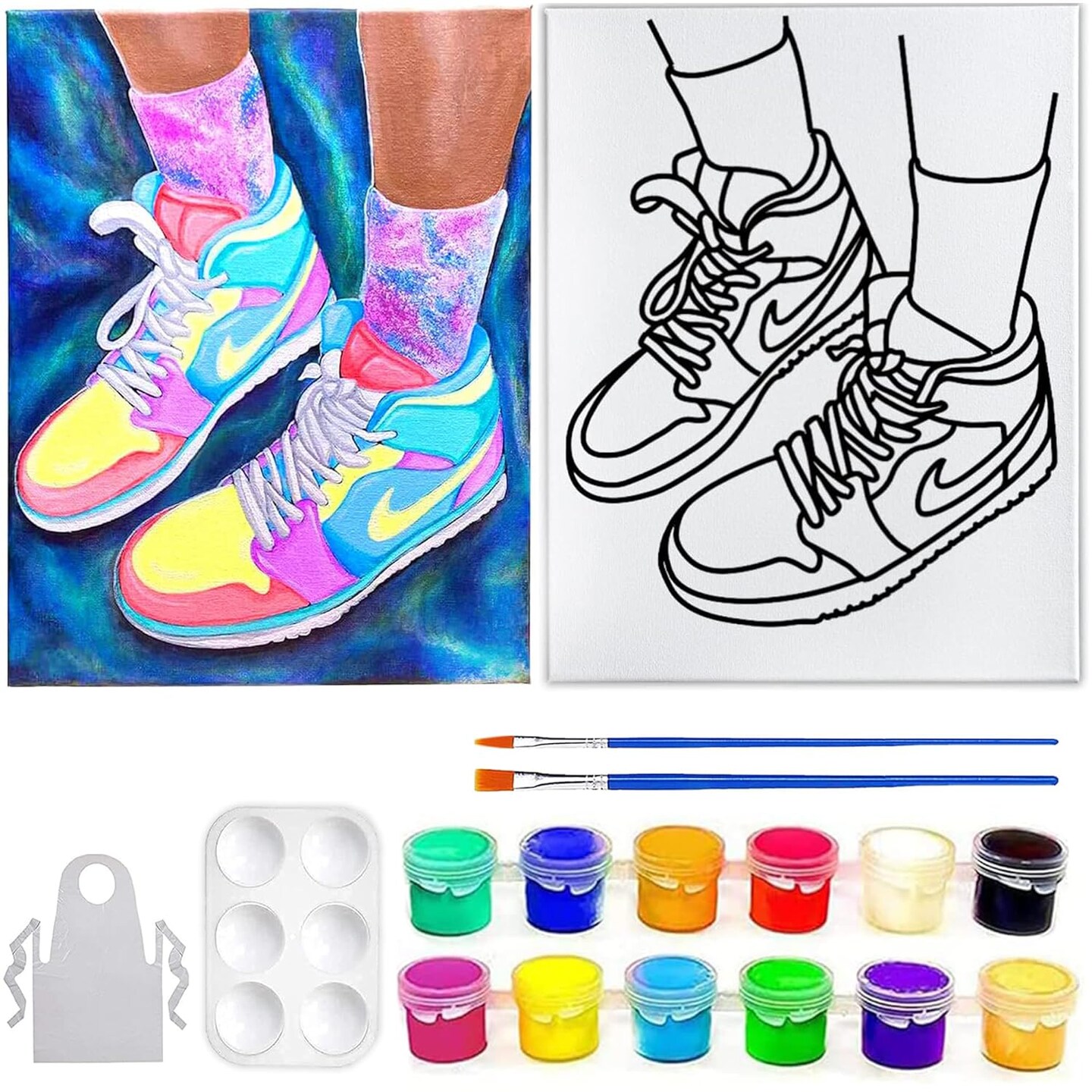 Pre Drawn Canvas Paint Kit(10.39 x 8.07 x 0.87 inches; 7.83 ounces)