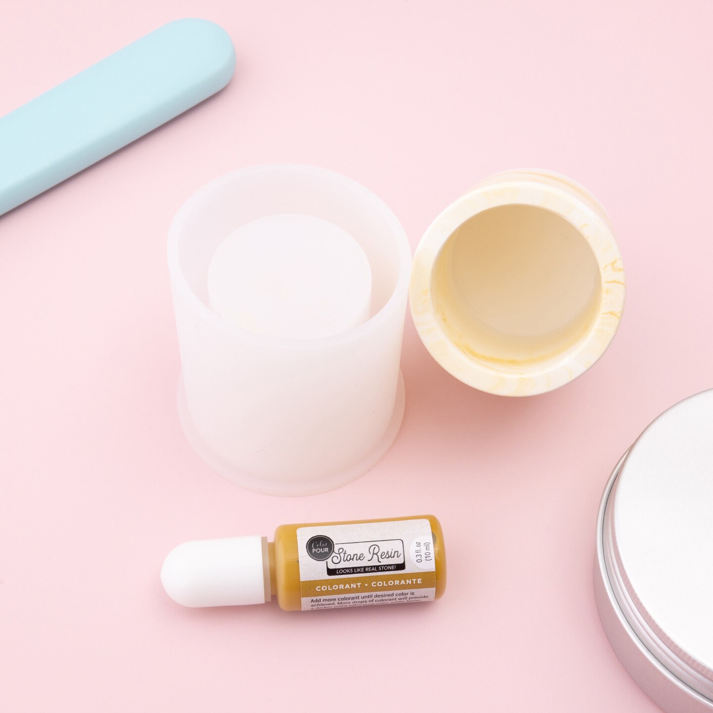 American Crafts Color Pour Stone Resin Silicone Mold-Cndle Hldr