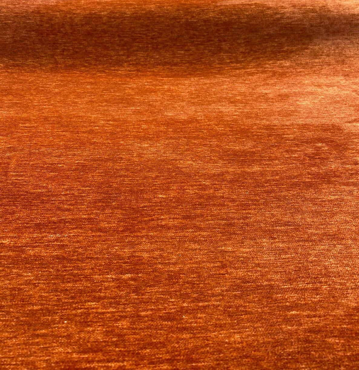 1 Yard Orange Papaya Soft Chenille Upholstery Fabric Durable 55 Inch Width