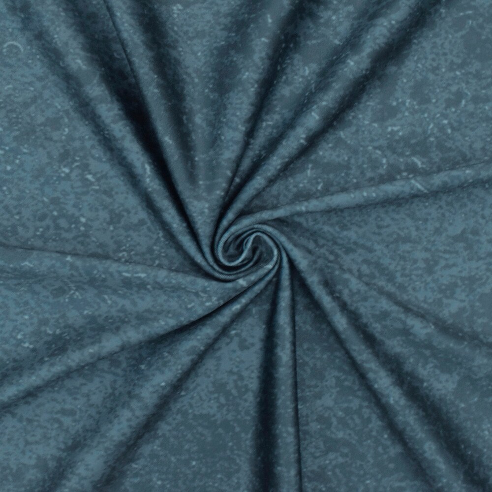 Swamp Teal-Blue Texture Pattern Printed Stretch Tricot Swimwear Knit Fabric By the Yard