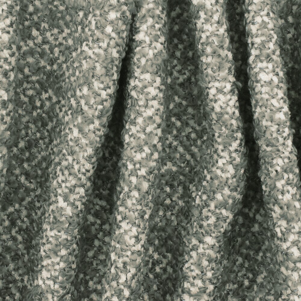 Gray-Off White Texture Wool Blend Chenille Home Decorating Fabric By the Yard
