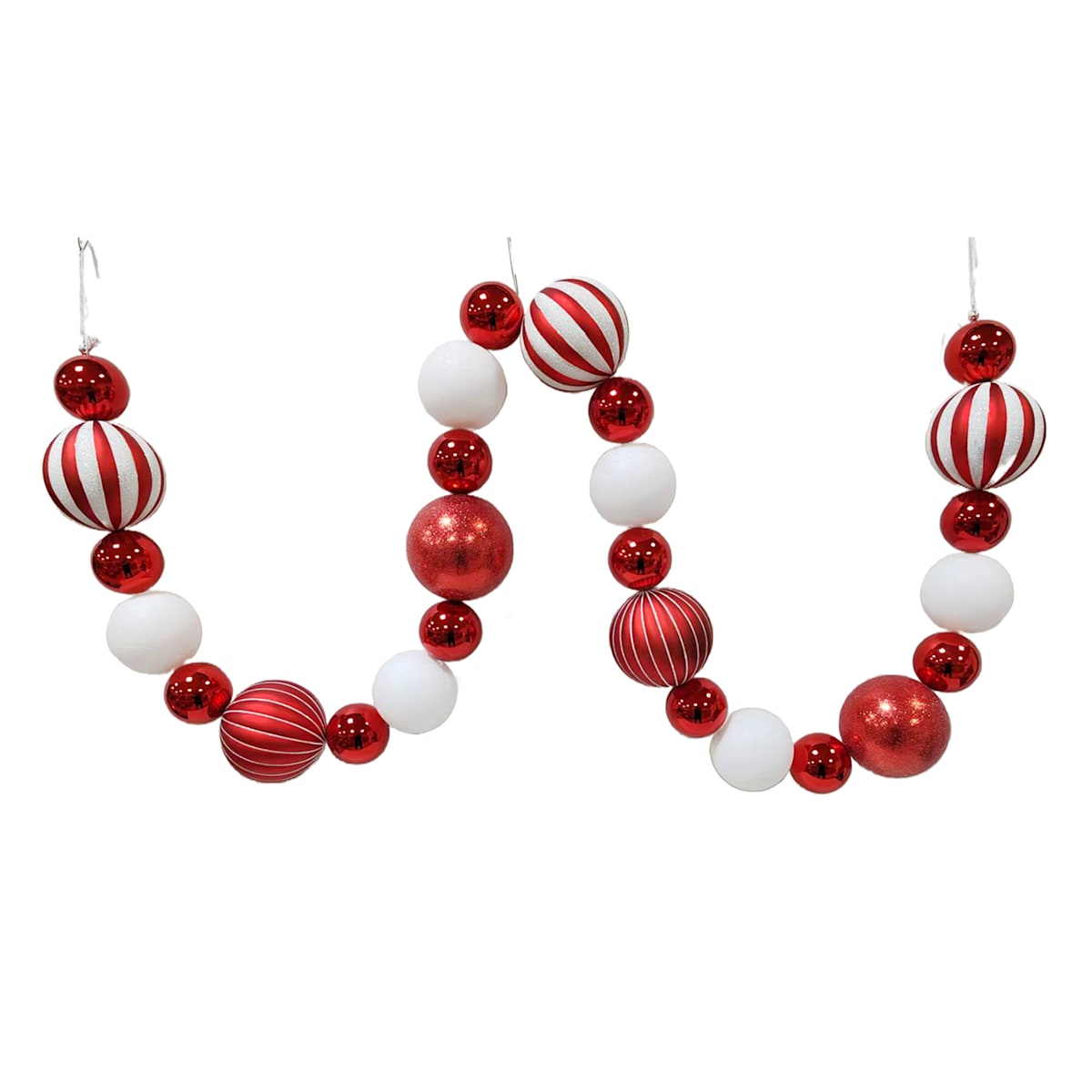 79.5″ Red & White Jumbo Shatterproof Garland – Candy Cane Christmas