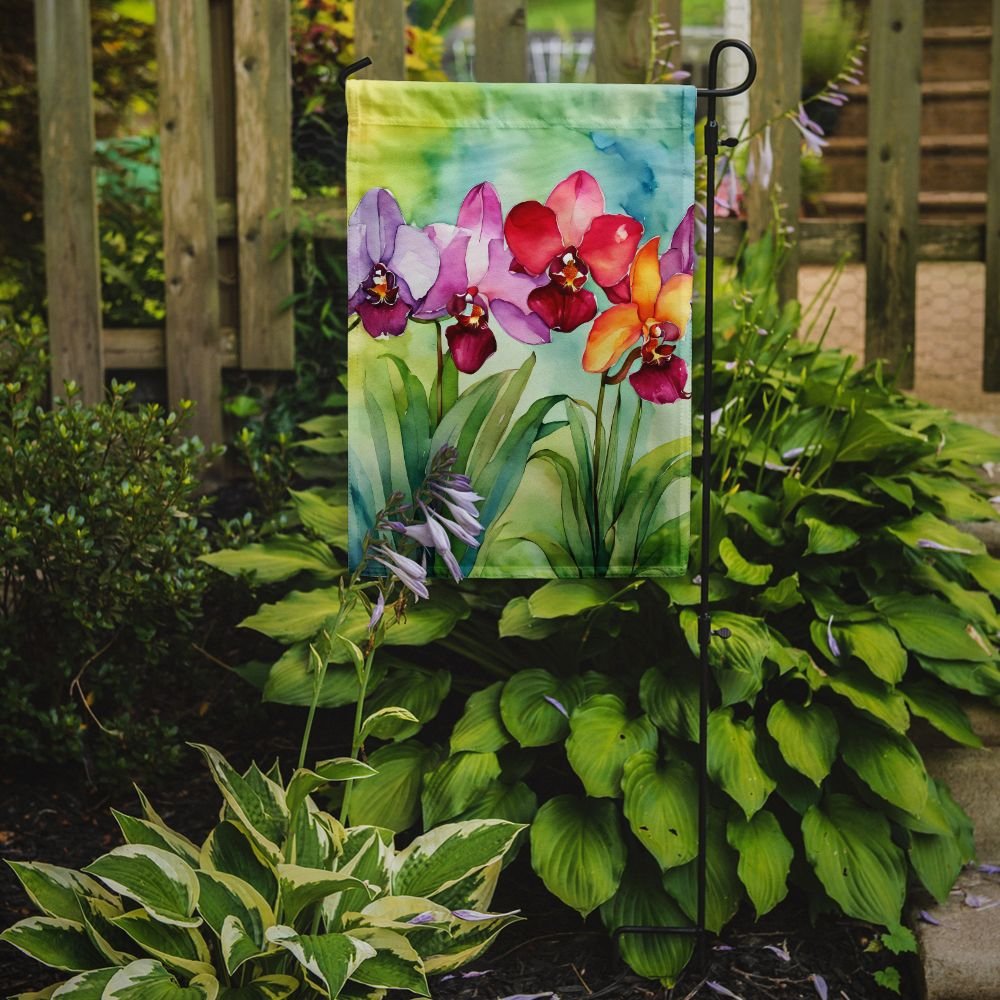 Edge Collections - 11.25" X 15.50" - Multicolor - Banner Watercolor Orchids Decorative in - 1 Piece