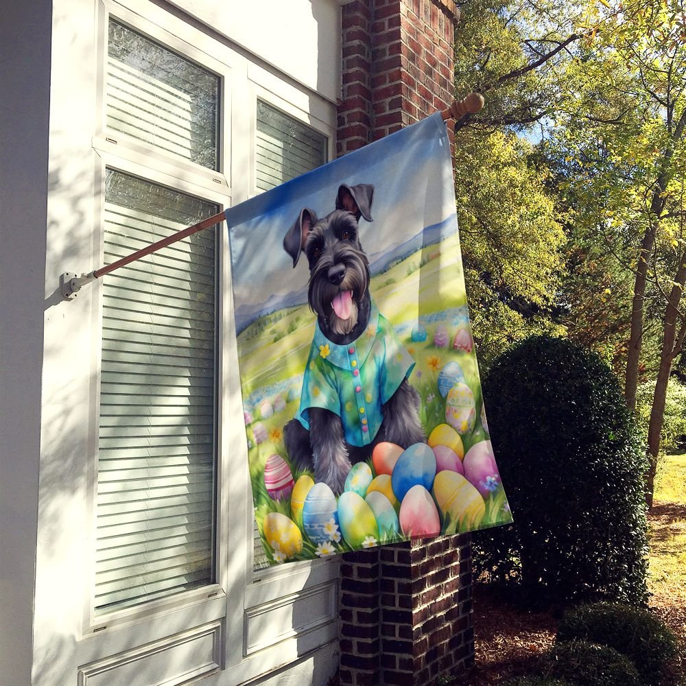 Edge Collections - 28" X 40" - Multicolor - Giant Schnauzer Easter Egg Hunt - 1 Piece